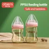 Oberni 150ml180ml PPSU Imiterade Breast Baby Milk Bottle Set Anti Bloating 06 Född med resistent mot fallande 240131