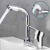 Rubinetti per lavandino del bagno Rubinetto dell'acqua Rubinetto per lavabo Rotazione a 360 ° Anticorrosione Antiruggine Miscelatore freddo e doppio Foro a doppio uso Lavabo di marca