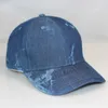 Kawałki kulkowe Niski profil drukowane plastry kolorowe Jean Blue Baseball Cap Regulowany bawełniany tata kapelusz dla mężczyzn