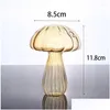 Vases Champignon Verre Vase Bouteille Creative Maison Hydroponique Fleur Table Simple Décoration Décor Drop Livraison Jardin Otzow