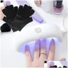 Nageltorkar 3 par Sun Handskar Potherapy Protection UV Sunsn Gel Salon Supply Hand Protector Manicure Tools Light Drop Delivery Health otwcy