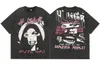 2024 Hellstar Herren Damen T-Shirt Design Grafik T-Shirt 2XL Kleidung All-Match-Kleidung Hipster gewaschener Stoff Straße Graffiti Schriftzug Foliendruck Vintage bunt