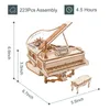 Robotime Rokr Magic Piano Mechanical Self-playing Music Box for Kids and Adults Building Block Kits Toys 3D Wooden Puzzle AMK81 240122