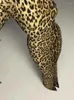 Vestidos casuales Manga larga Slim Leopard Print Manga Maxi Vestido Mujeres Elegante Fit Robes 2024 Moda Lady Party Prom Vestidos