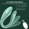 Vibratori per dildo vaginali con controllo wireless per coppie Stimolatore clitorideo anale indossabile G Spot Doppio vibratore 18 giocattoli sessuali per donne 240126