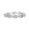 Bagues de cluster Karachis S925 Bague en argent sterling pour femmes Haut de gamme Coloré Zircon Set Mode Polyvalent Cocktail Fermé