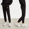 Women's Pants AMII 2024 Sporty Casual For Women Winter Straight Corset Elastic Waist Drawstring Letter Sweatpants 12344236