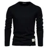 Autumn 100 Cotton Long Sleeve T Shirt For Men Solid Casual Mens Tshirts Högkvalitativa Male Topps Classic Clothes 240201