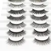 Cílios Postiços 8 Pares 3D Natural 15-20mm Kit de Maquiagem Mink Lashes Extensão Falsa Maquiagem Rápida