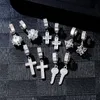 5 projektów opcji Urocze mężczyźni Kolczyki Kolor Kolor NIGDY FADE STALIMIS STALMIS BLING CZ Key Kolczyki krzyżowe Modna Biżuteria