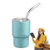 Vattenflaskor isolerad tumlare med halmläcka Proof Travel Coffee Mug Dryck Container Vakuumbil Mini
