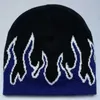 Berretto / Berretto con teschio Hip Hop Street Flame Berretti Cappello Moda Danza Teschio Fuoco Inferno Brucia Fiamme Tendenza calda Hip Hop Lavorato a maglia Morbido Cappello a cuffia YQ240207