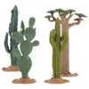 Fiori decorativi Desktop Cactus Muschio Piante artificiali Deserto Mini modello Figurina realistica in plastica