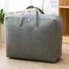 Große Kapazität Aufbewahrungstasche Baumwolle Leinen faltbare Quilt Tasche wasserdicht verdicken tragbare Reise Kleidung Organisation Tasche 240125