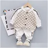 Clothing Sets Autumn Children Boys Tracksuit Baby Girls Clothes Casual Print Cotton Suit Costume For Kids Drop Delivery Maternity Dhjyn