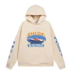 デザイナーRHUDEメンズパーカーレタープリント長袖Y2Kフーディーラグジュアリーグラフィックパーカーセーターヒップホップルーズスウェットシャツ米国サイズ