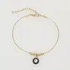 Bracelets à maillons pour femmes, Design léger et minimaliste, avec perles empilées, artisanat polyvalent, œil du diable