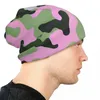 Bérets Rose Camouflage Camo Bonnet Chapeaux Tricot Chapeau Hip Hop Plein Air Skullies Bonnets Hommes Femmes Printemps Thermique Élastique Casquettes