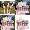 Jel Kalem Toptan 48 PC/Set Cartoon sevimli melodi baskı öğrenci siyah kalem düz yazma malzemeleri 0.38mm kırtasiye papelaria materia dhs9k