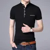 Fashion Brand Polo Shirt Mens Summer Mandarin Collar Slim Fit Solid Color Button Breathable Polos Casual Men Clothing 240202