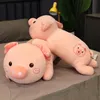 6 tipos lindos juguetes de peluche de cerdo, muñeco de peluche de cerdito de peluche suave, almohada en forma de U, cojín de cintura para cama para niños, niñas, regalo de cumpleaños 240123