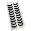 100 Paar Multipack 3D-Wimpern aus weichem Nerzhaar, handgefertigt, flauschige lange Wimpern, natürliche Augen-Make-up-Tools, Faux H13 E08 240126