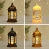 Lanternes du Ramadan joliment décorées, lampes LED Eid Mubarak, table de festival en plastique alimentée par batterie pour la maison, 240122