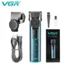 VGR Hair Trimmer Electric Hair Clipper Waterproof Hair Cutting Machine Adjustable Haircut Machine T-Blade Trimmer for Men V-973 240124