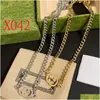 Pendant Necklaces Brand Heart Letter Necklace Design For Women Sier Vintage Gift Long Chain Love Couple Family Jewelry Celtic Style Dr Otmb1