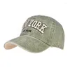 Ball Caps Selling Hat Spring And Fall Water Wash Cloth Casual Outdoor Baseball Cap Embroidered Alphabet YORK