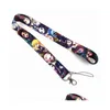 Sangles de téléphone portable Charms Mixte Demon Slayer Kimetsu No Yaiba Sangle de cou Lanière Mobile Porte-clés Id Badge Chaînes Kamado Tanjirou D Dhagw