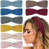 8Pcs Vintage Bandeaux Femmes Twist Noué Boho Bandes de cheveux extensibles pour les filles Criss Cross Turban Plain Headwrap Yoga Entraînement 240125