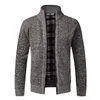 Осень-зима теплый кардиган мужские флисовые свитера куртки с полной молнией Slim Fit люксовый бренд вязаный свитер пальто американский трикотаж 240123