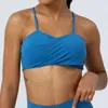 Yoga Outfit Vrouwen Sexy Rugbeha Effen Kleur Naakt Gevoel Sportondergoed Verzameld Push Up Gym Running Crop Top Vrouwelijke sportkleding