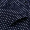 Camicia elegante da ufficio sociale classica scozzese / a righe standard da uomo Tasca singola applicata Camicie basic da lavoro formali a maniche lunghe 240123