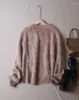 Kadın Sweaters Üst Uç Kadınlar Saf Kaşmir Katı O yakalı Kükığı Zarif Lady Tüm Maçlar Uzun Raglan Sleeve Ezmek Jumper