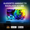 コントローラーの接着剤への手袋詰まりテレビバックライトキット3.0 LEDストリップRGB IC HDMI互換シンクボックスセットライトサポート4K 60Hz 50 55 60 65インチ