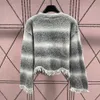 Women's Designer Sweater Jacket Round neck Stripe Sweaters Knit Letter Knitted Long Sleeved Fashion Casual Knitwear Shirts