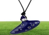 Nouvelle légende de Zelda Ocarina collier bleu vert rouge émail instruments de musique Ocarina forme pendentif chaînes bijoux de mode KKA8134938704