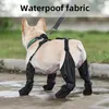 Hundebekleidung, wasserdichte Schuhe, rutschfester Schutz, schmutzabweisende Haustier-Laufschuhe mit Hilfsgurt, Outdoor-Winterbedarf