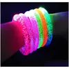 Party Favor LED Glow Sticks Bracelet Cheville Light Up Favoris Clignotant Bulle Clear Bangle Anniversaire Carnaval Atmosphère De Mariage Suppli Dhkkw