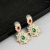 Dangle Earrings Sunspicems Elegant Algerienne Drop Earring For Women Morocco Ethnic Wedding Jewellry Gold Color Crystal Dubai Bridal Bijoux