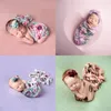 Dekens baby deken handdoek geboren wrap swaddle bloempatroon swaddling voor babymeisjes jongens pography rekwisieten benodigdheden