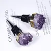 1st Natural Amethyst Cluster Shaped Red Wine Champagne Wine Bottle Stopper Valentines Wedding Presents Reusable Stopper 240131