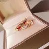 Luxury Jewelry Band Rings Baojia Snake Bone 925 Sterling Silver Plated 18k Gold Natural White Fritillaria Red Agate Diamond Ring Xcai