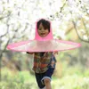 Rain Coats Hands Free Rain Coat Creative Hat Windbreak School Costum dla uczniów Dzieci Man (żółty)