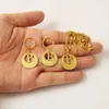 Ensembles de bijoux en acier inoxydable, couleur or 24K, colliers avec lettres de A à Z, Kiribati, Micronésie, Guam, zélande, 240118