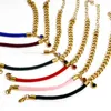 Bracelets de charme Chaîne de nez de cochon 304 en acier inoxydable plaqué or couleur Milan corde cubaine double panneau bracelet bijoux 17 cm de long