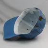 Kawałki kulkowe Niski profil drukowane plastry kolorowe Jean Blue Baseball Cap Regulowany bawełniany tata kapelusz dla mężczyzn