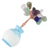 Dekorativa blommor Lucky Tree Ornaments Po Prop Desktop Crystal Christmjur Decorations Stone Mini Office Home